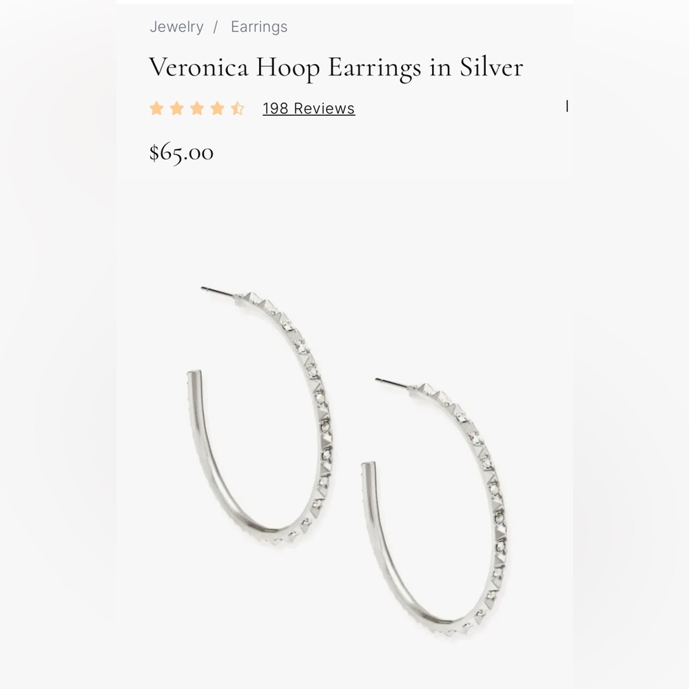 Kendra Scott Veronica silver earrings